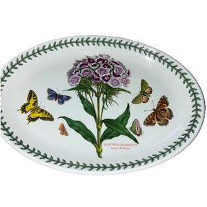 Portmeirion Botanic Garden Dianthus Barbatus Oval Steak Platter Sweet William
